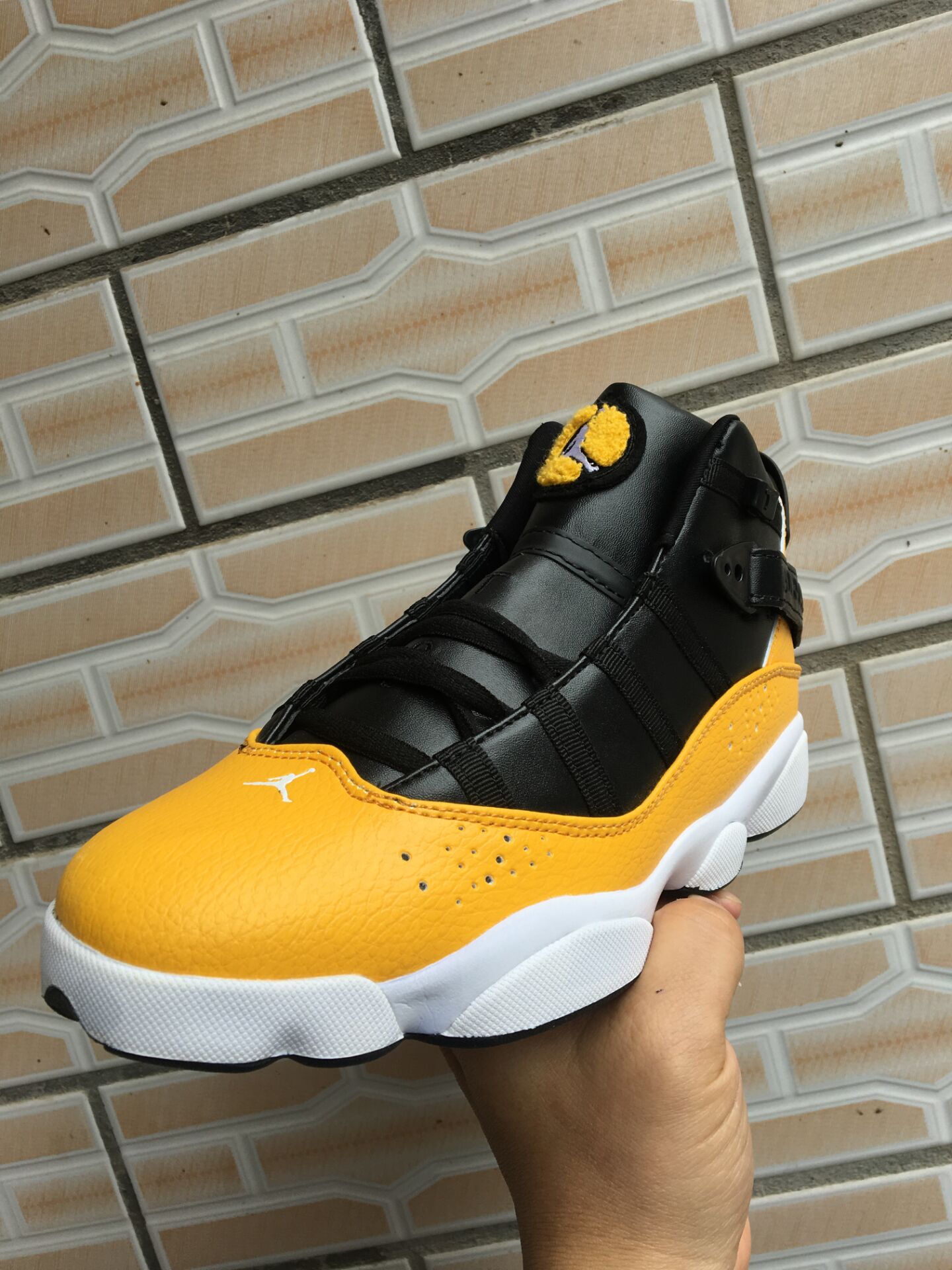 Women Air Jordan Six Rings Black Yellow White - Click Image to Close